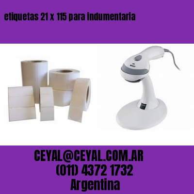 etiquetas 21 x 115 para indumentaria