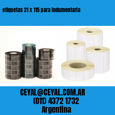 etiquetas 21 x 115 para indumentaria