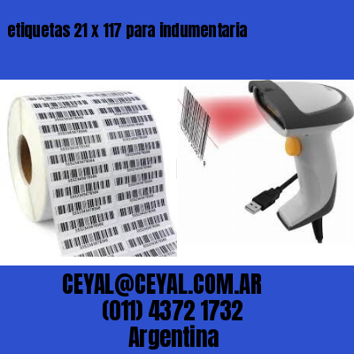 etiquetas 21 x 117 para indumentaria