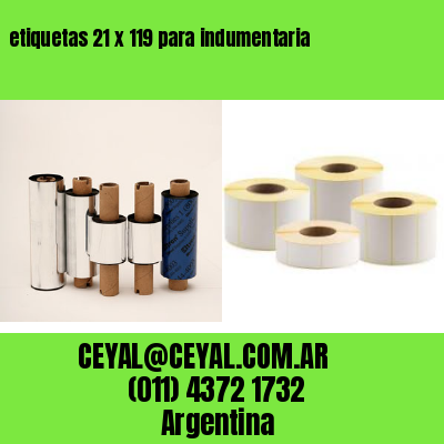 etiquetas 21 x 119 para indumentaria