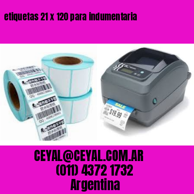 etiquetas 21 x 120 para indumentaria