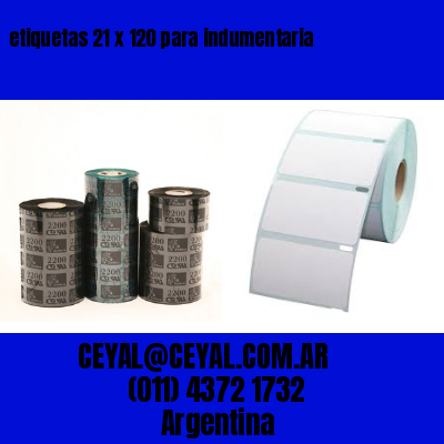 etiquetas 21 x 120 para indumentaria
