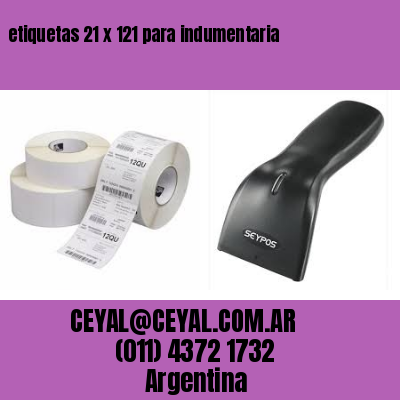 etiquetas 21 x 121 para indumentaria