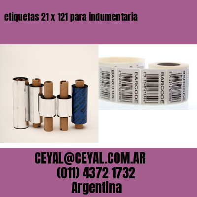 etiquetas 21 x 121 para indumentaria