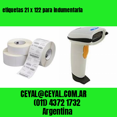 etiquetas 21 x 122 para indumentaria