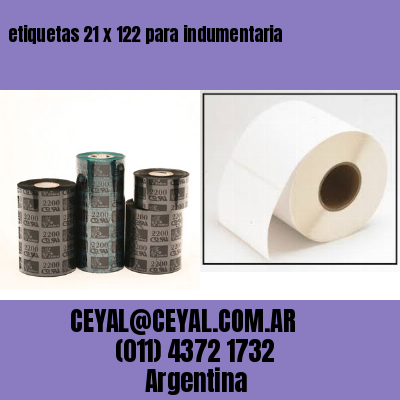 etiquetas 21 x 122 para indumentaria