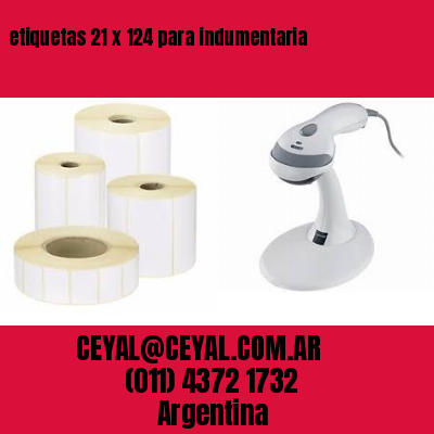 etiquetas 21 x 124 para indumentaria