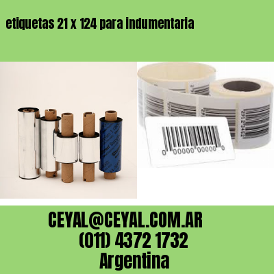 etiquetas 21 x 124 para indumentaria
