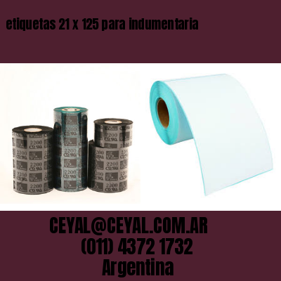 etiquetas 21 x 125 para indumentaria