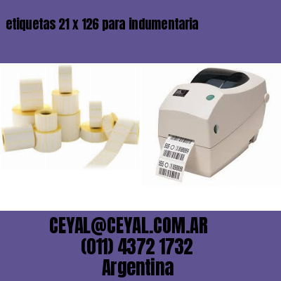 etiquetas 21 x 126 para indumentaria