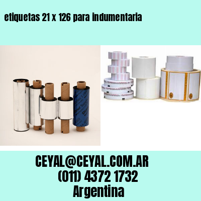 etiquetas 21 x 126 para indumentaria