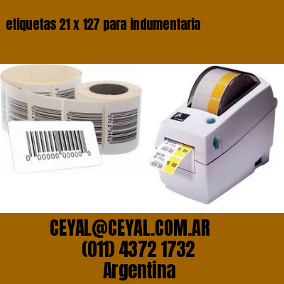 etiquetas 21 x 127 para indumentaria