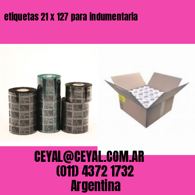 etiquetas 21 x 127 para indumentaria