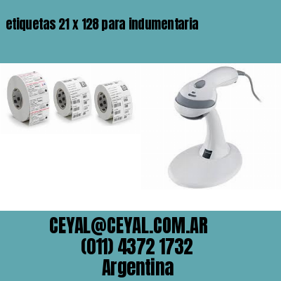 etiquetas 21 x 128 para indumentaria