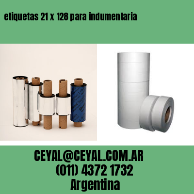 etiquetas 21 x 128 para indumentaria