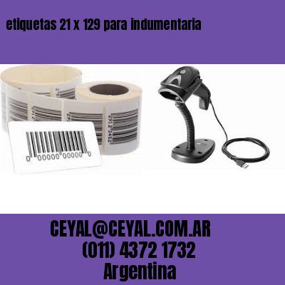 etiquetas 21 x 129 para indumentaria