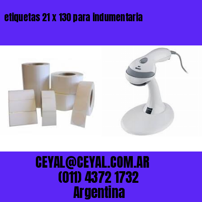 etiquetas 21 x 130 para indumentaria