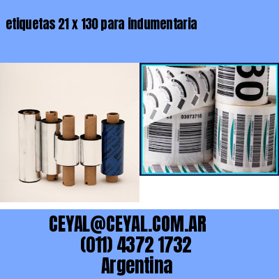 etiquetas 21 x 130 para indumentaria