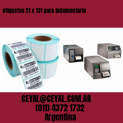 etiquetas 21 x 131 para indumentaria