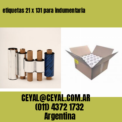 etiquetas 21 x 131 para indumentaria