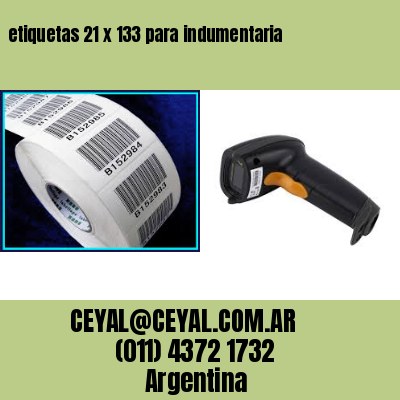 etiquetas 21 x 133 para indumentaria