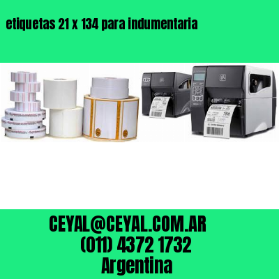 etiquetas 21 x 134 para indumentaria