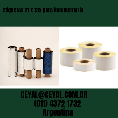 etiquetas 21 x 135 para indumentaria