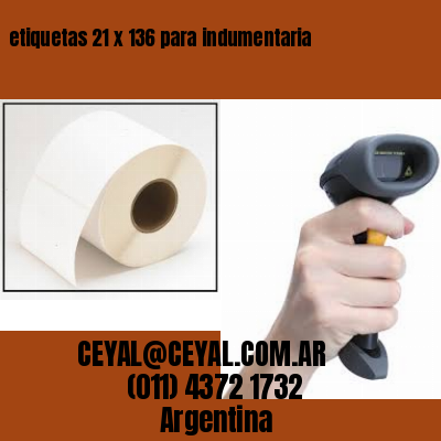 etiquetas 21 x 136 para indumentaria