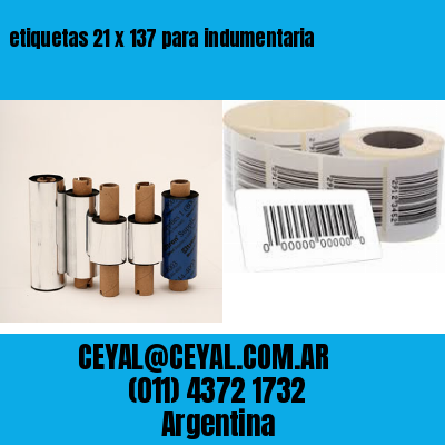 etiquetas 21 x 137 para indumentaria