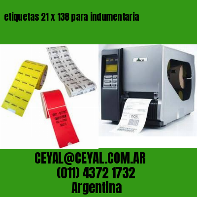 etiquetas 21 x 138 para indumentaria