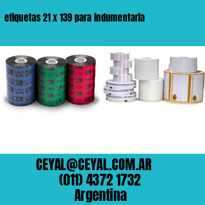 etiquetas 21 x 139 para indumentaria