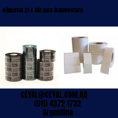 etiquetas 21 x 140 para indumentaria