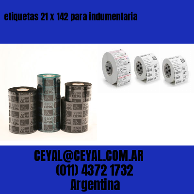 etiquetas 21 x 142 para indumentaria