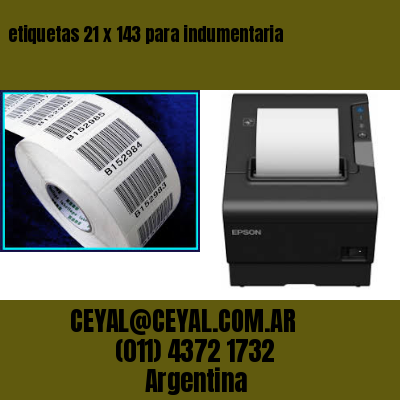 etiquetas 21 x 143 para indumentaria