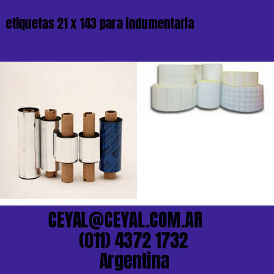 etiquetas 21 x 143 para indumentaria