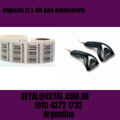 etiquetas 21 x 145 para indumentaria