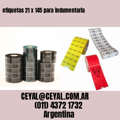 etiquetas 21 x 145 para indumentaria