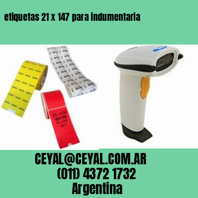 etiquetas 21 x 147 para indumentaria