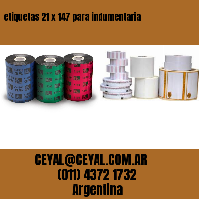 etiquetas 21 x 147 para indumentaria