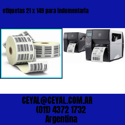 etiquetas 21 x 149 para indumentaria