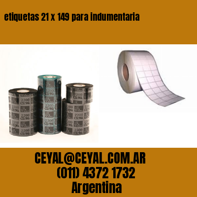 etiquetas 21 x 149 para indumentaria