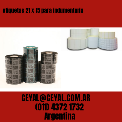 etiquetas 21 x 15 para indumentaria