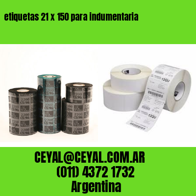 etiquetas 21 x 150 para indumentaria