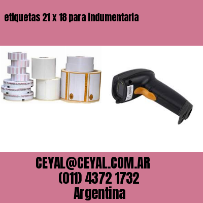 etiquetas 21 x 18 para indumentaria