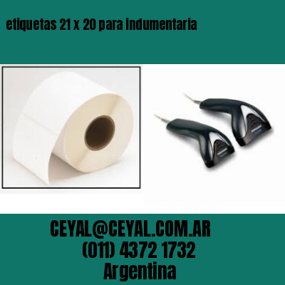 etiquetas 21 x 20 para indumentaria