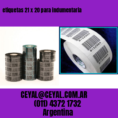 etiquetas 21 x 20 para indumentaria