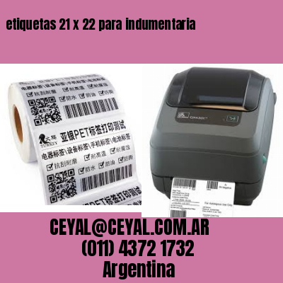 etiquetas 21 x 22 para indumentaria