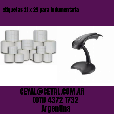 etiquetas 21 x 29 para indumentaria