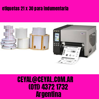 etiquetas 21 x 30 para indumentaria