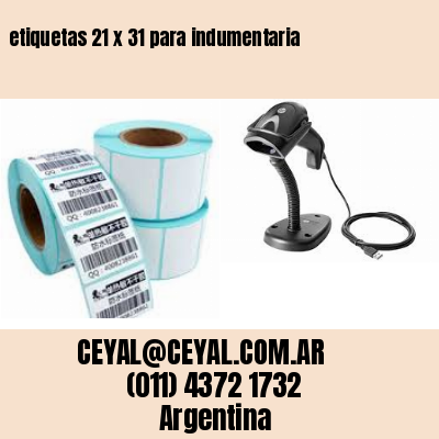 etiquetas 21 x 31 para indumentaria